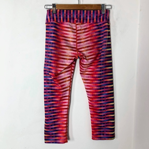 PrAna Roxanne Stripe Tile Print Capri Crop Legging - Picture 4 of 5